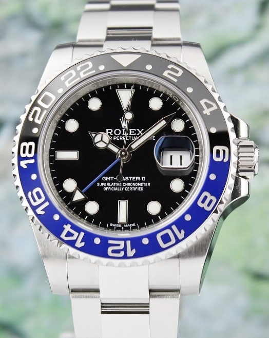 (image for) MINT UNPOLISHED ROLEX CERAMIC OYSTER PERPETUAL DATE / GMT 116710 BLNR